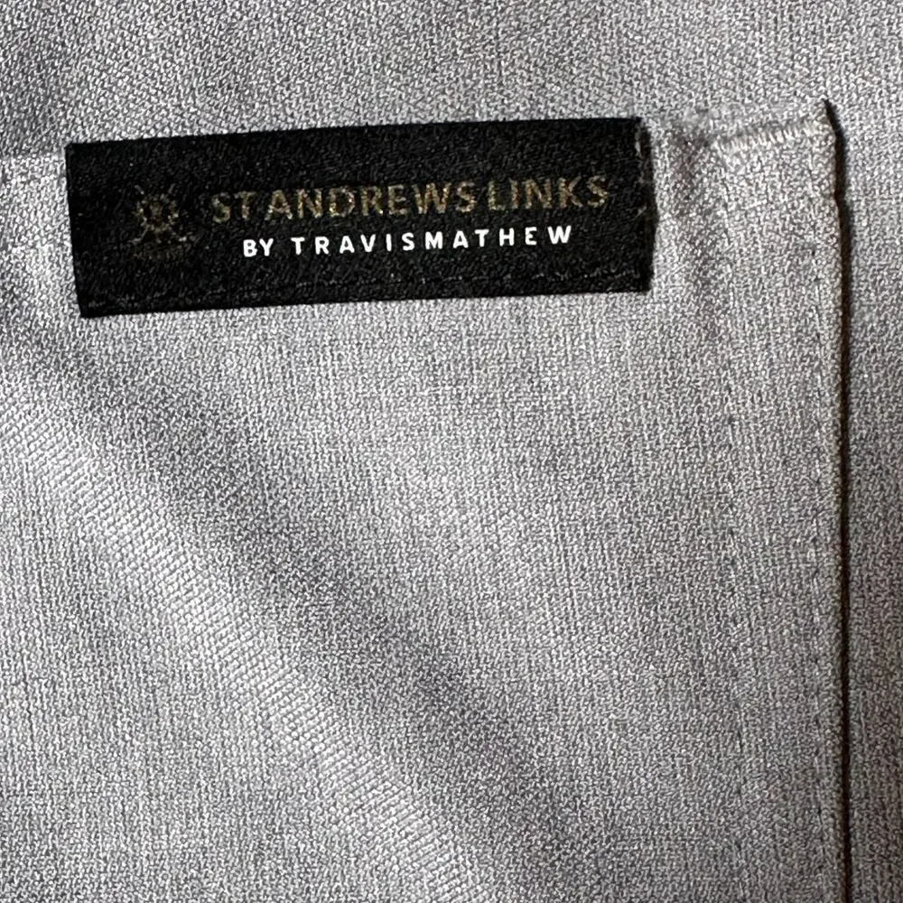 Travis Mathew Open to Close Golf Pant Mens Size 38x32 Gray St Andrews Links NEW
